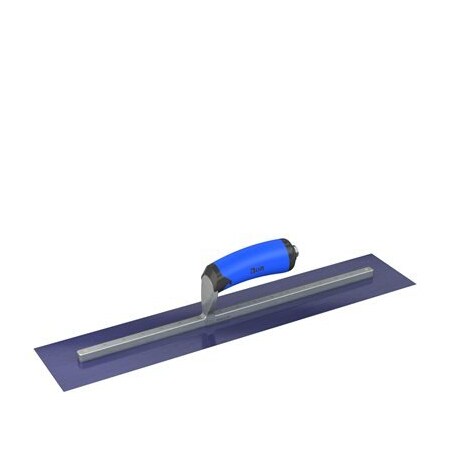 Bon Tool Ultra Flex Blue Steel Finishing Trowel - Square End 20" x 4" with Comfort Wave Handle 67-327